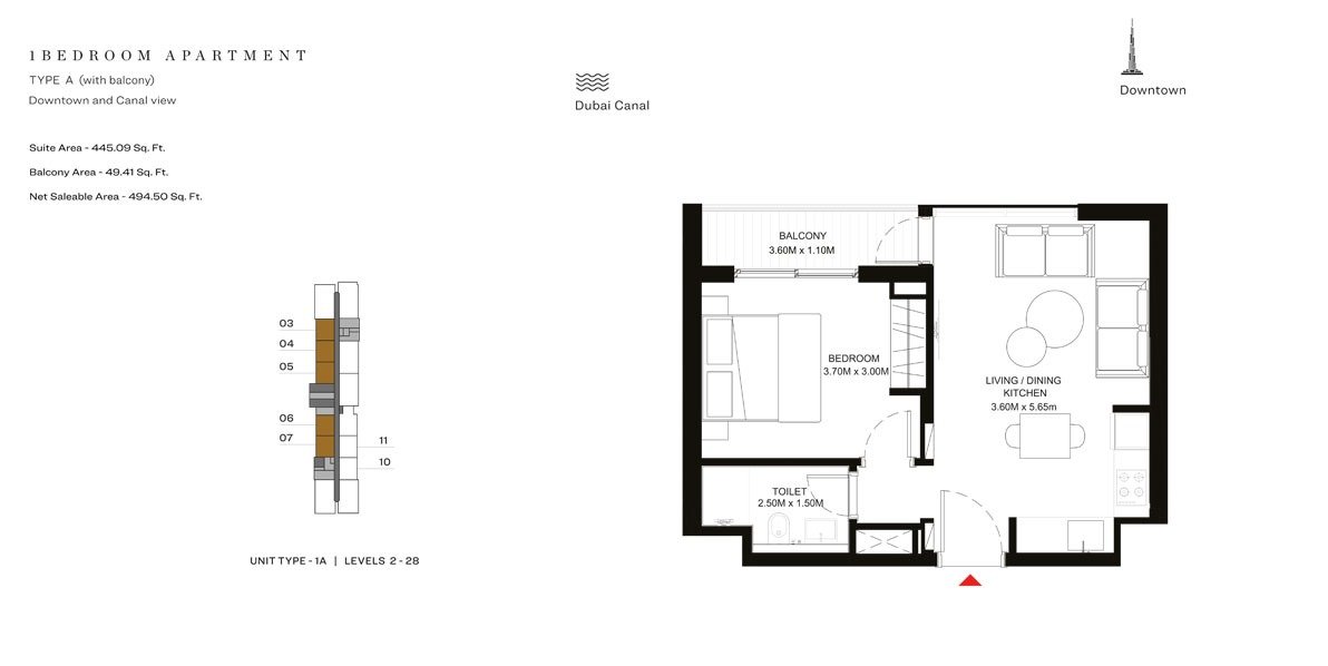 1 Bedroom Plan