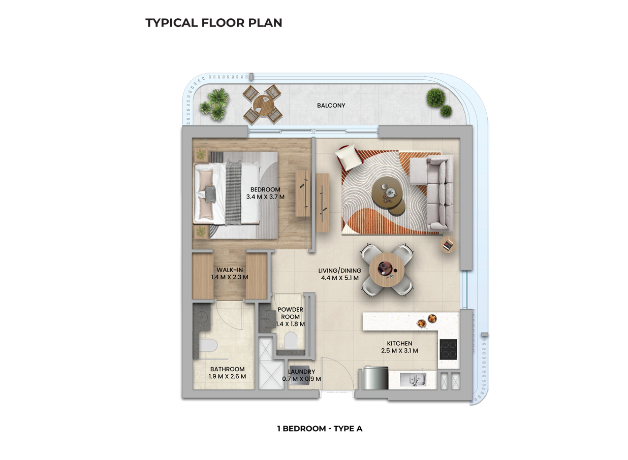 1 Bedroom Plan