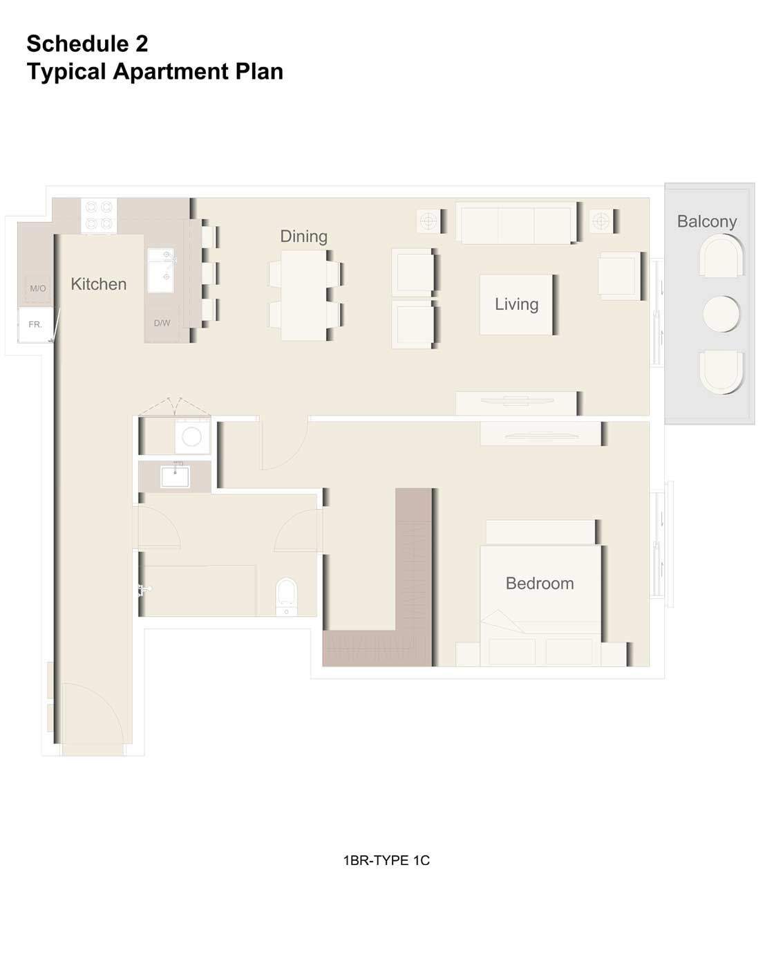 1 Bedroom Plan
