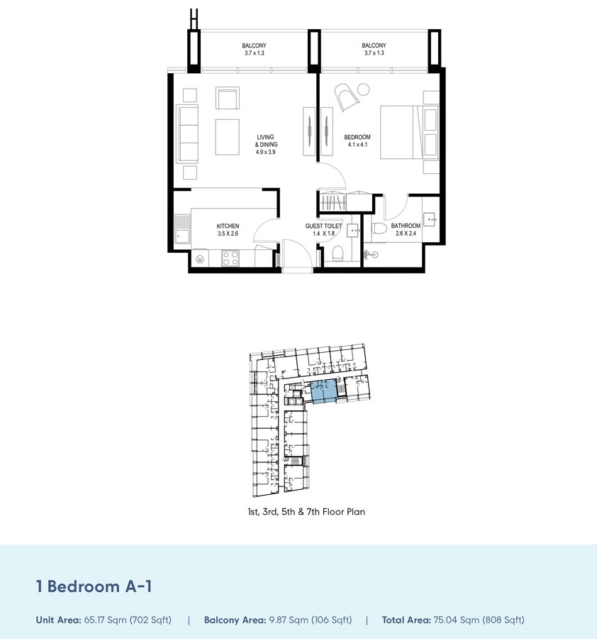 1 Bedroom Plan