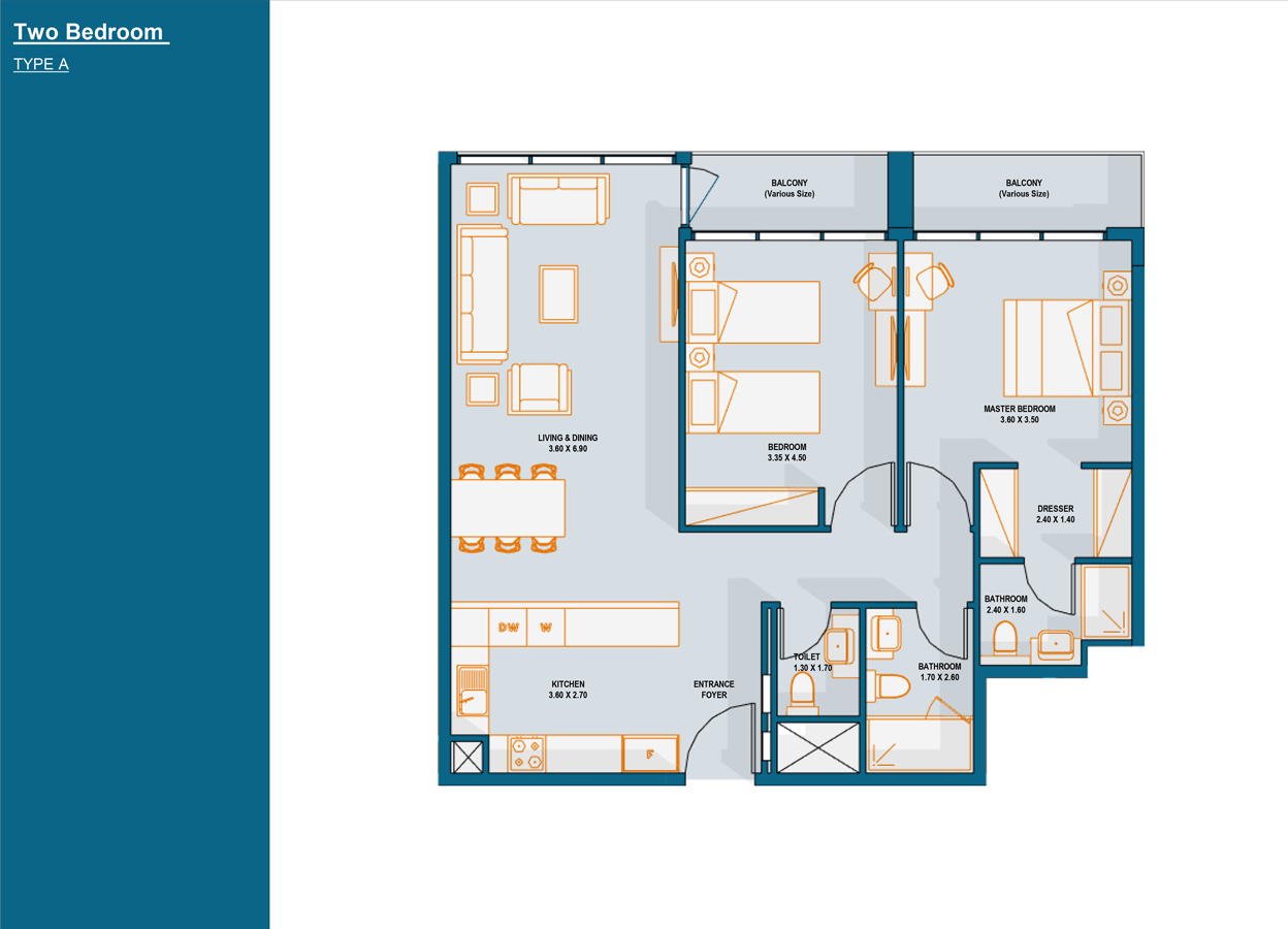 2 Bedroom Plan