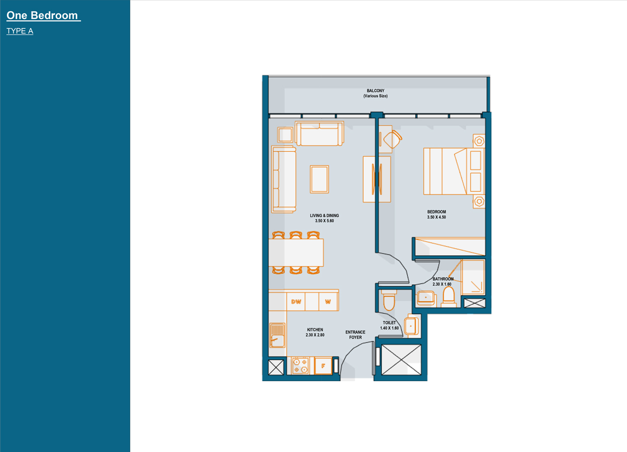 1 Bedroom Plan