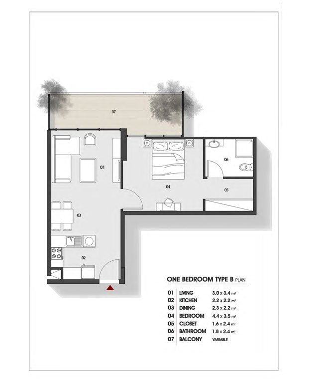2 Bedroom Plan