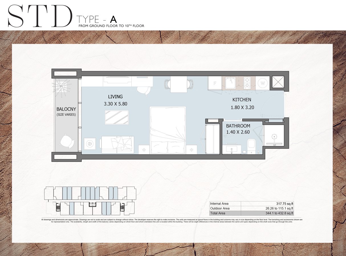 1 Bedroom Plan