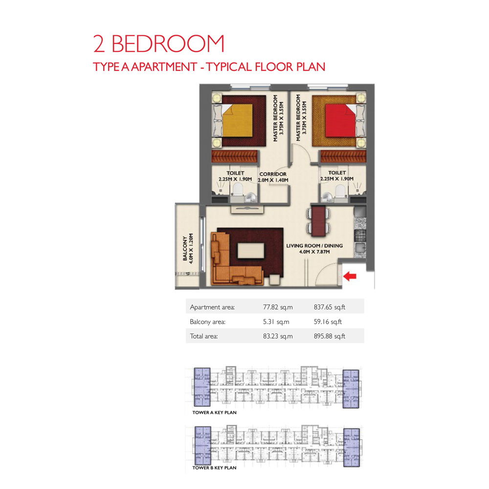 2 Bedroom Plan