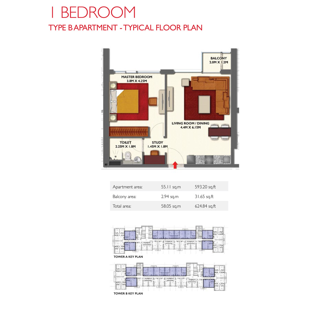 1 Bedroom Plan