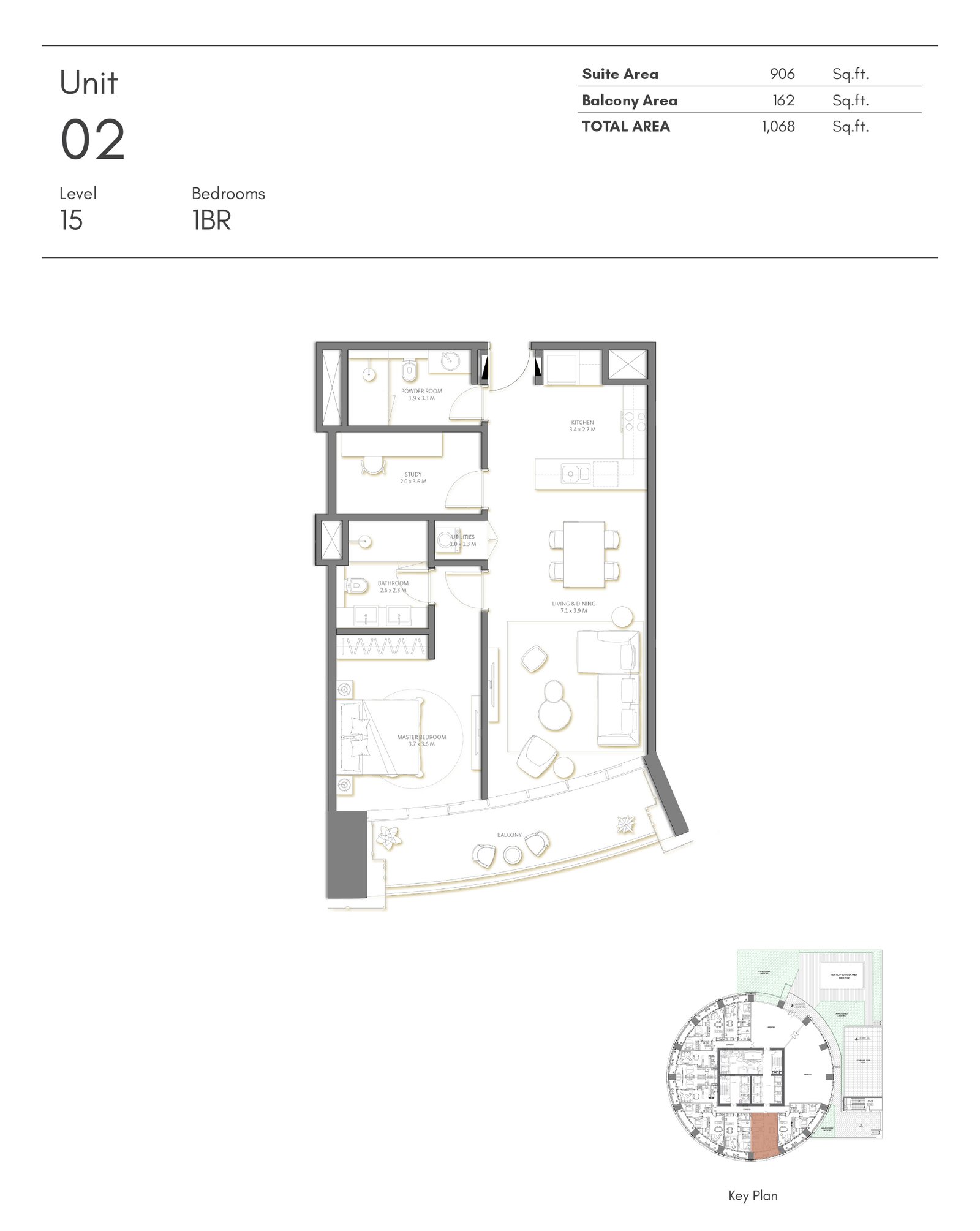 1 Bedroom Plan